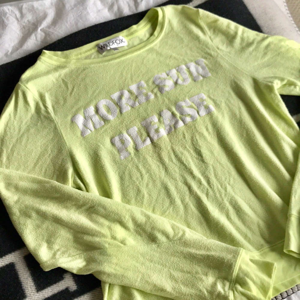 Wildfox “More Sun Please” Baggy Beach Jumper
